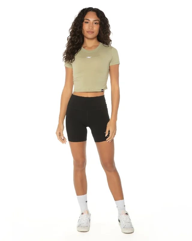 Elite Crop Tee - Sage