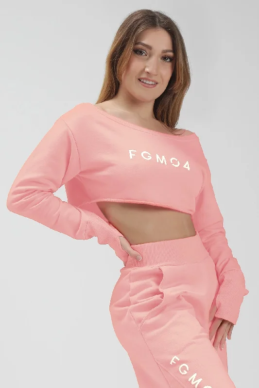 Felpa Mini Crop Ikonic SS24 Rosa Chiaro