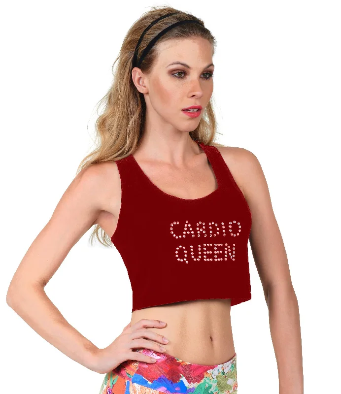 Final Sale! Bia Brazil Activewear Crop Cardio Queen Mesh Tank Top TT4396 Red