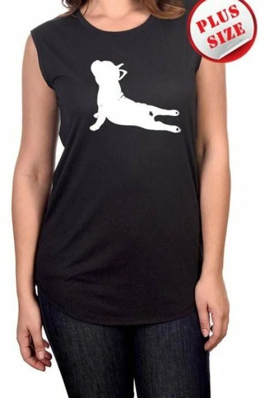 French Bulldog Yoga Pose Screen Printed (Plus Size)