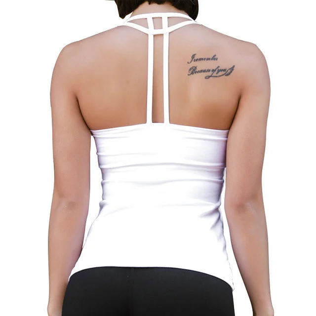 HEAL ORANGE Backless Yoga Shirts