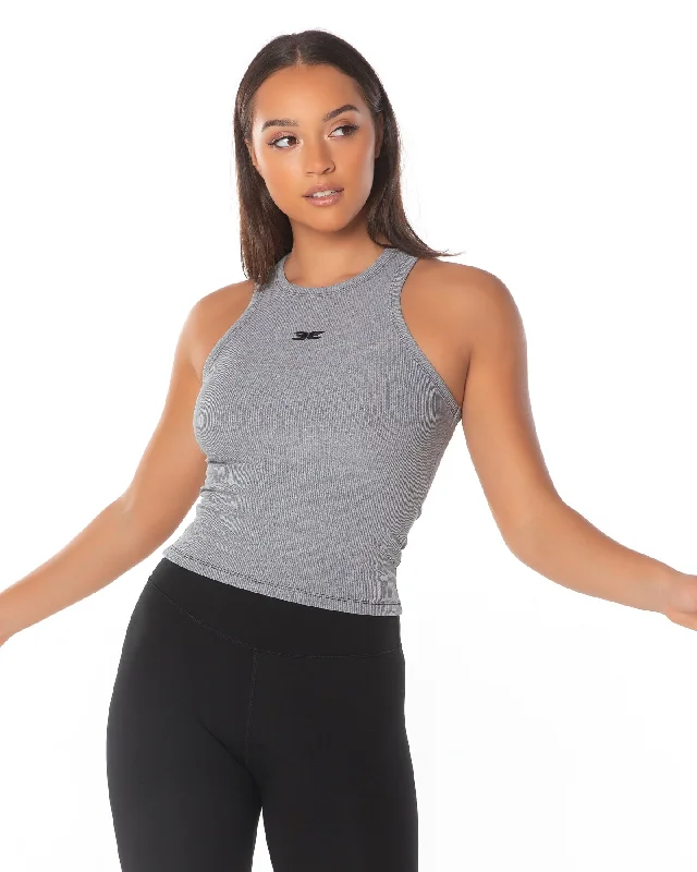 Ribbed Singlet - Grey