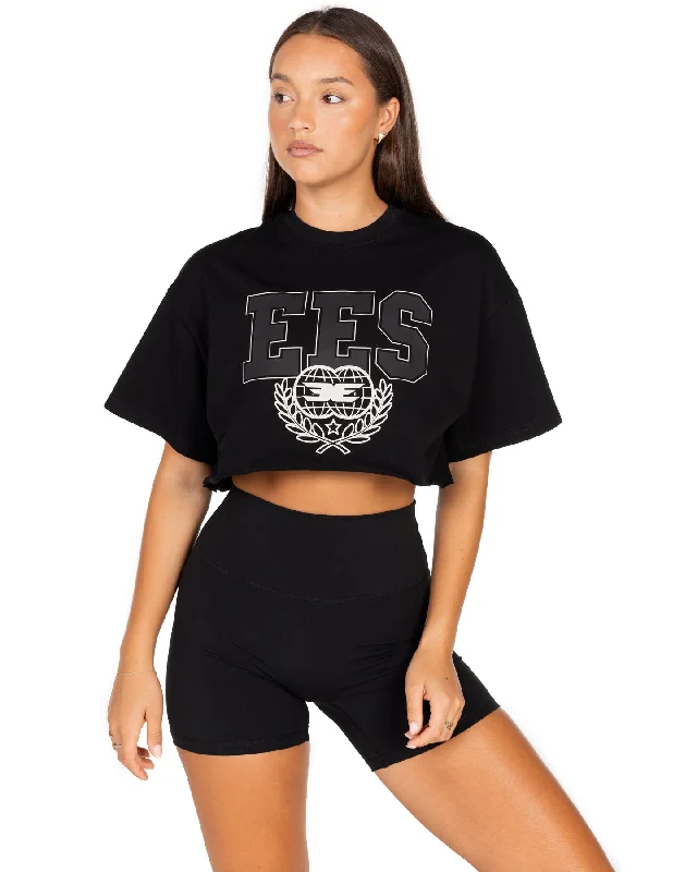 Squad Cropped Tee - Black