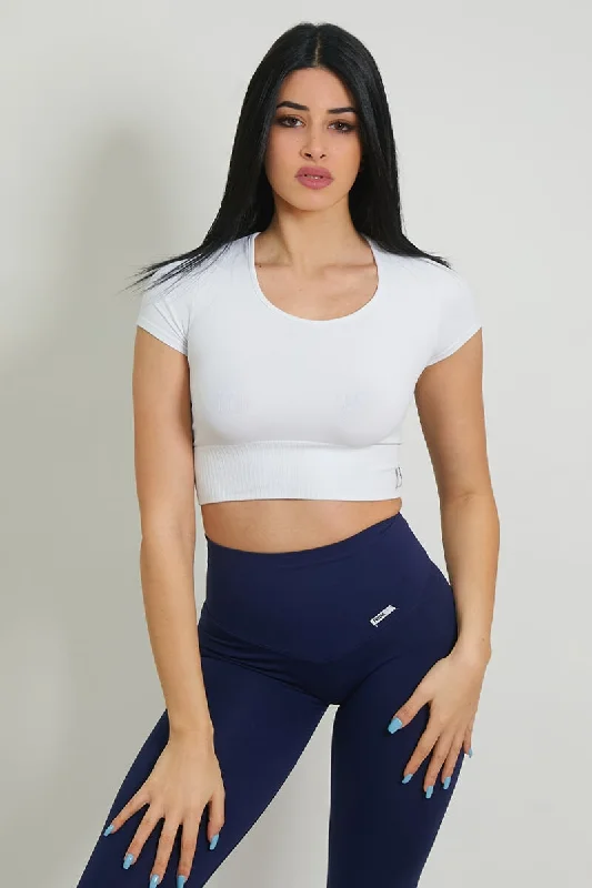 T-Shirt Crop Top Frida Bianco