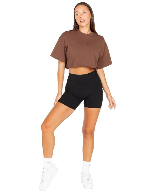 Women's Classic Cropped Tee - Brown