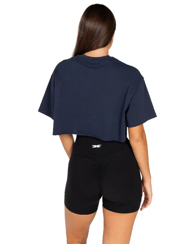 Women's Classic Cropped Tee - Navy