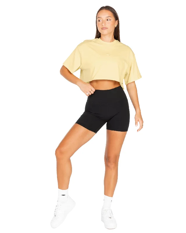 Women's Classic Cropped Tee - Soft Yellow