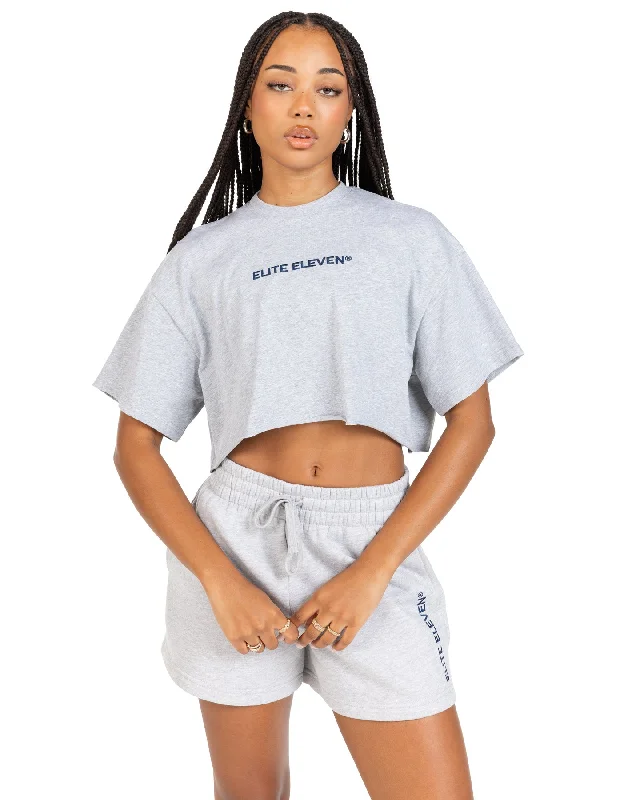 Women's Cropped Registered Tee - Grey