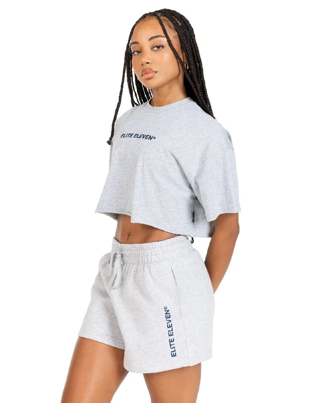 Women's Cropped Registered Tee - Grey