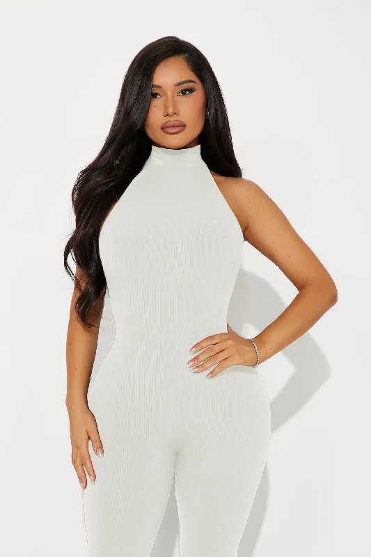 Cassandra Snatched Capri Jumpsuit - Off White