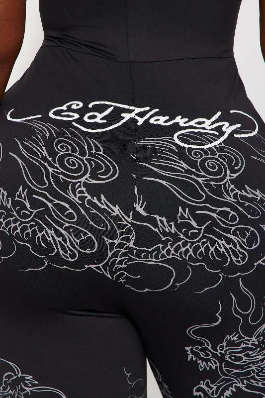 Ed Hardy Dragons Jumpsuit - Black