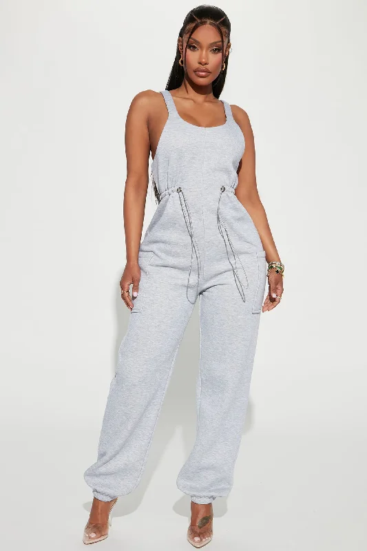 Felicia Cozy Jumpsuit - Heather Grey