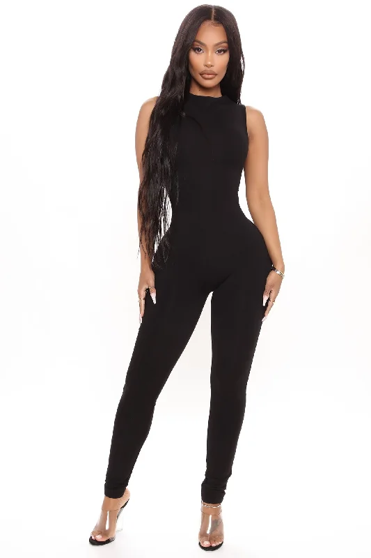 Hayleigh Double Lined Jumpsuit - Black