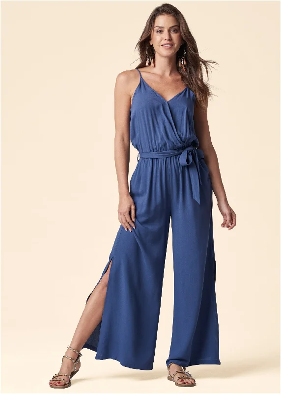 Ruffle jumpsuit - Blue