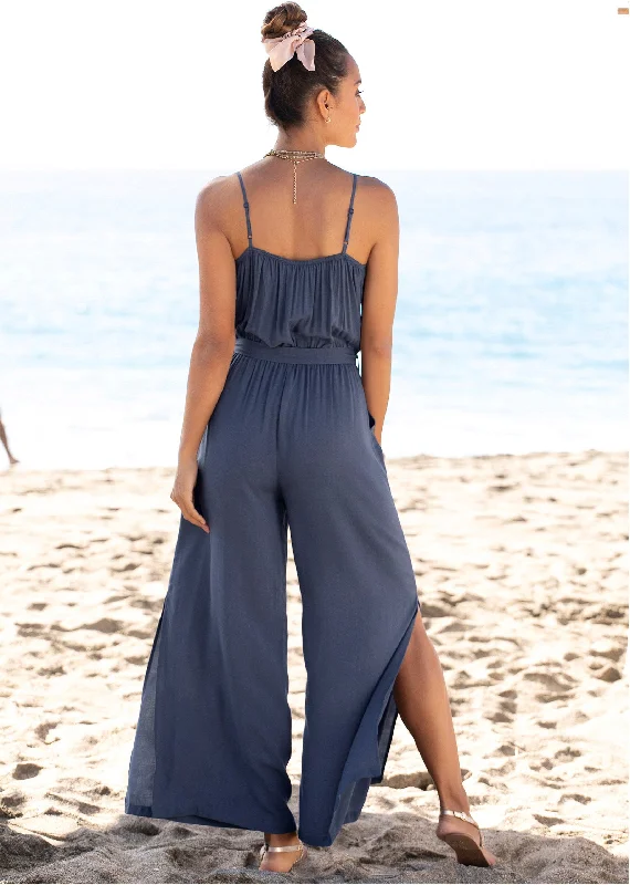 Ruffle jumpsuit - Blue