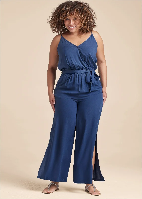 Ruffle jumpsuit - Blue