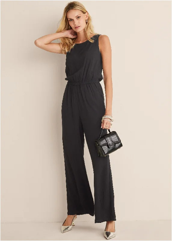 Sleeveless jumpsuit - Black