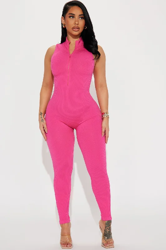 Johanna Seamless Jumpsuit - Fuchsia