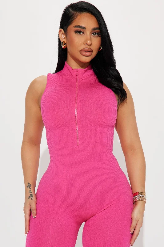 Johanna Seamless Jumpsuit - Fuchsia