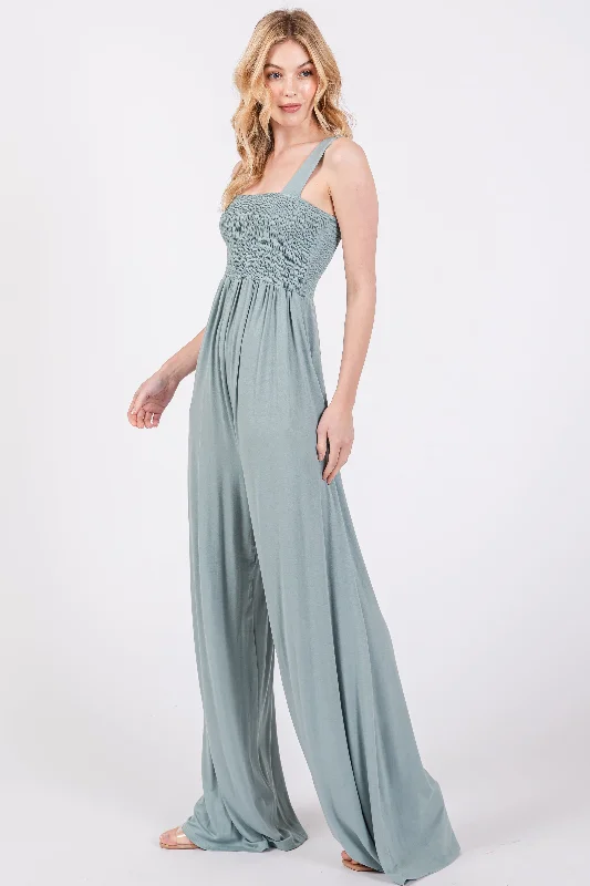 Mint Sleeveless Wide Leg Jumpsuit