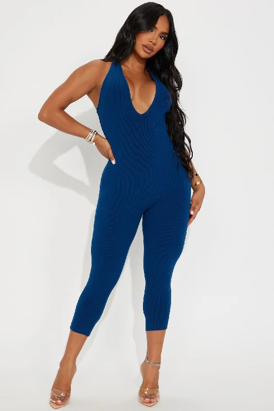 Taytum Snatched Capri Jumpsuit - Navy