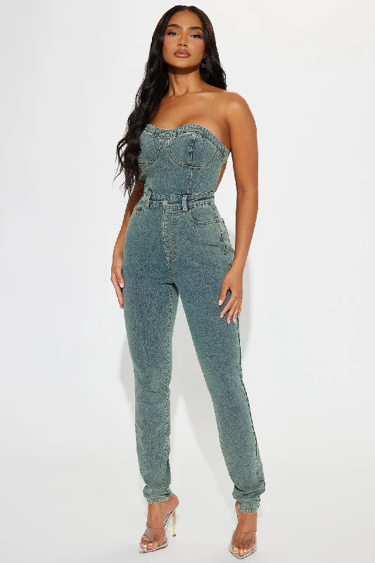 Weekend Attire Denim Jumpsuit - Dark Wash