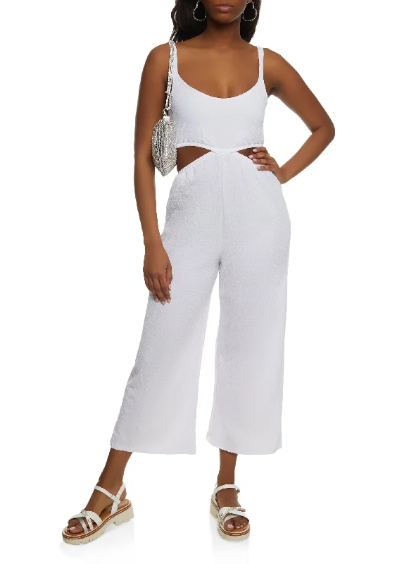 Side Cut Out Culotte Jumpsuit