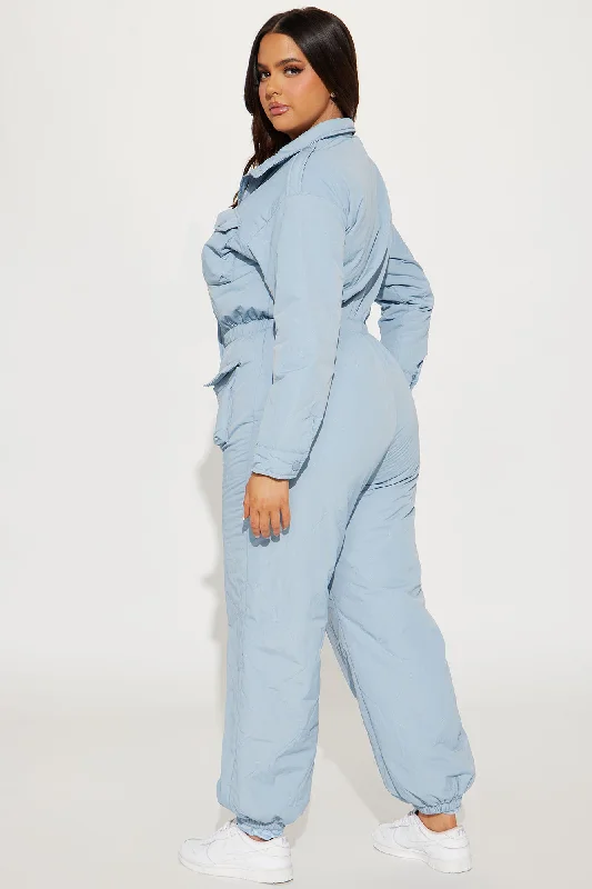 Wrightwood Puffer Jumpsuit - Slate Blue