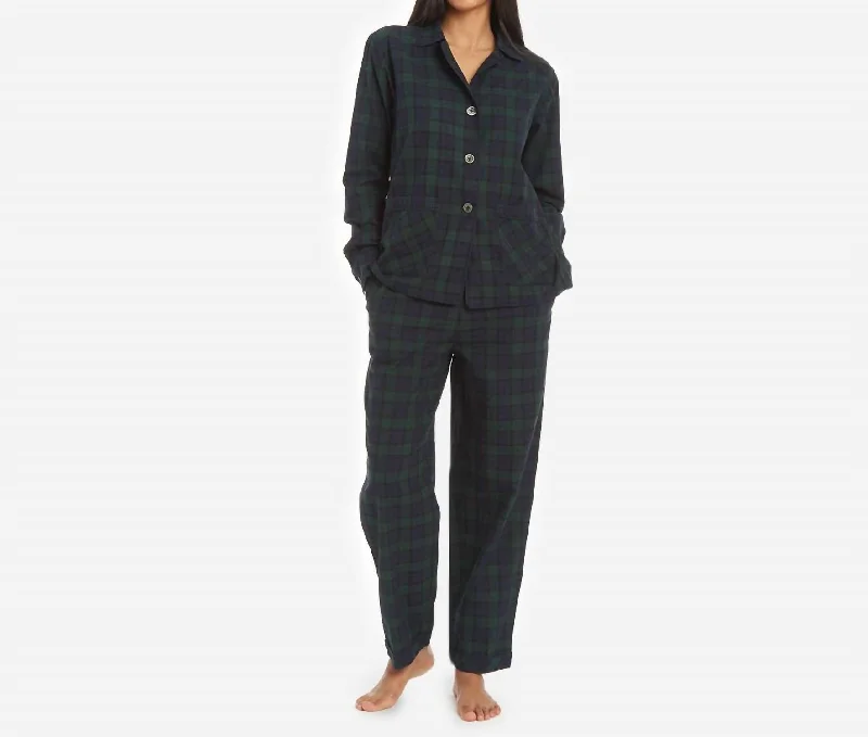 Ayla Flannel Pj Set In Blackwatch Plaid