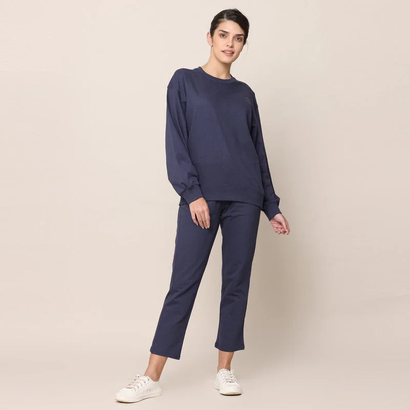 Organic Cotton Lounge Wear Set | Navy Blue