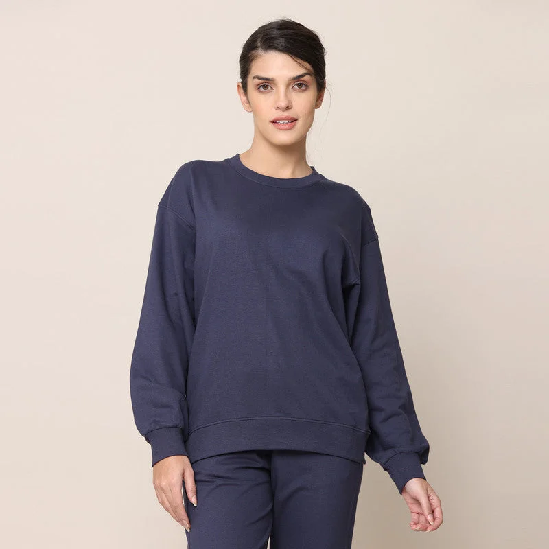 Organic Cotton Lounge Wear Set | Navy Blue