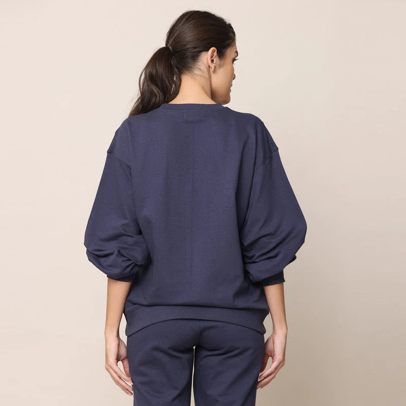 Organic Cotton Lounge Wear Set | Navy Blue