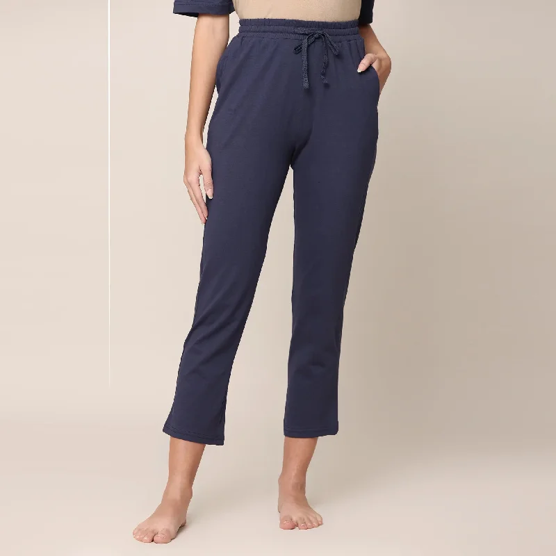 Organic Cotton Lounge Wear Set | Navy Blue