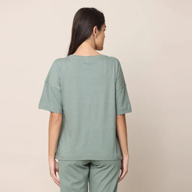 Organic Cotton Lounge Wear Set | Sage