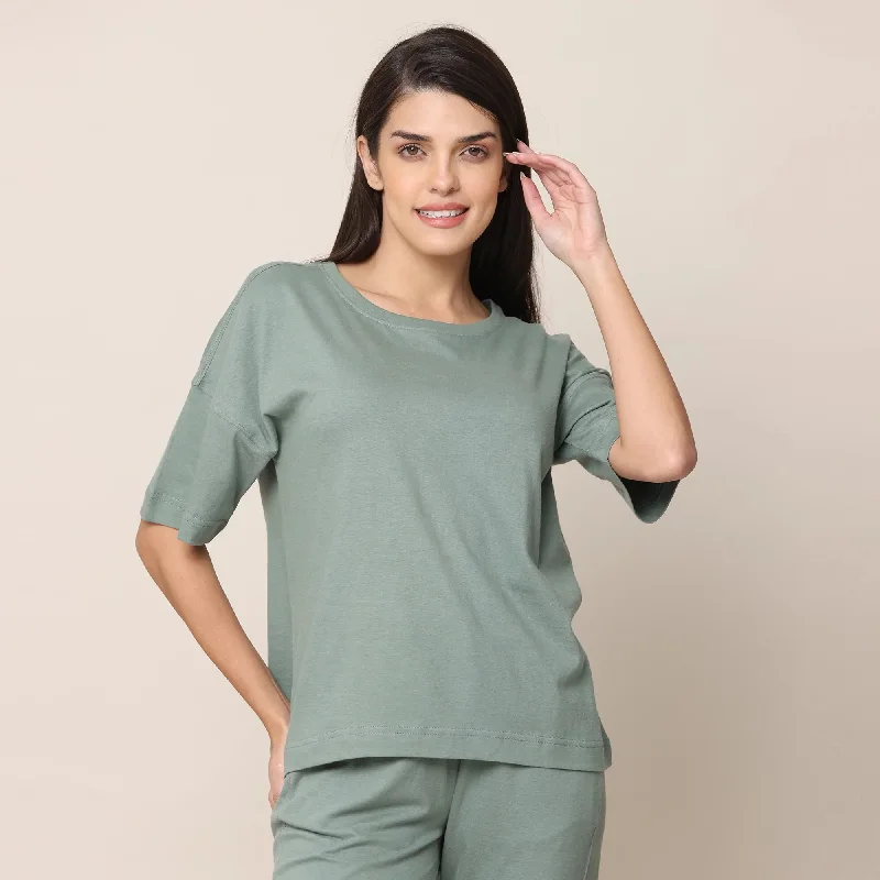 Organic Cotton Lounge Wear Set | Sage