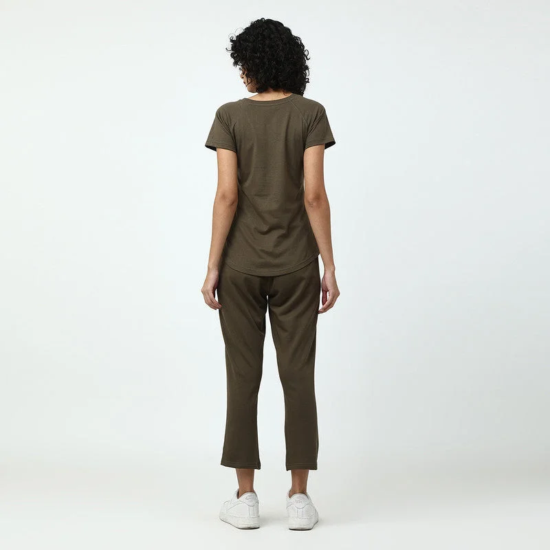 Women Loungewear Set | Organic Cotton | Olive Green