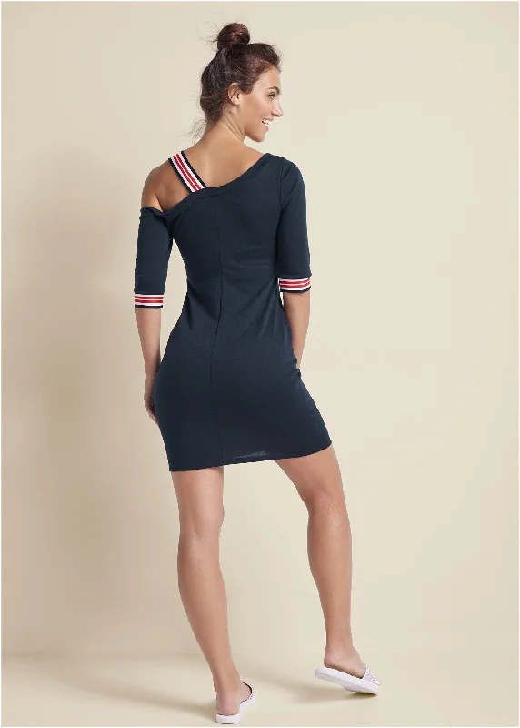 Graphic lounge dress - Blue Multi