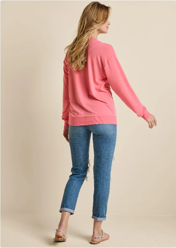 Rose All Day Sweatshirt - Pink