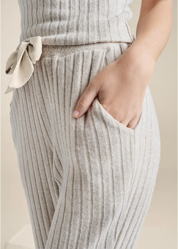 Ribbed Hacci jogger set - Taupe