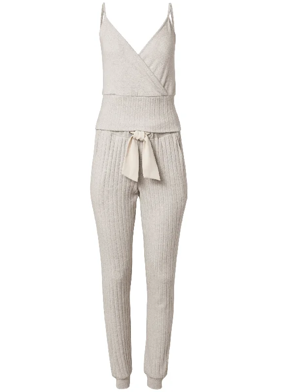 Ribbed Hacci jogger set - Taupe