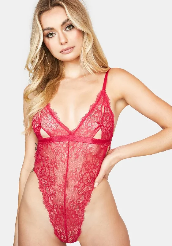 Zuria Open Cup Lace Teddy