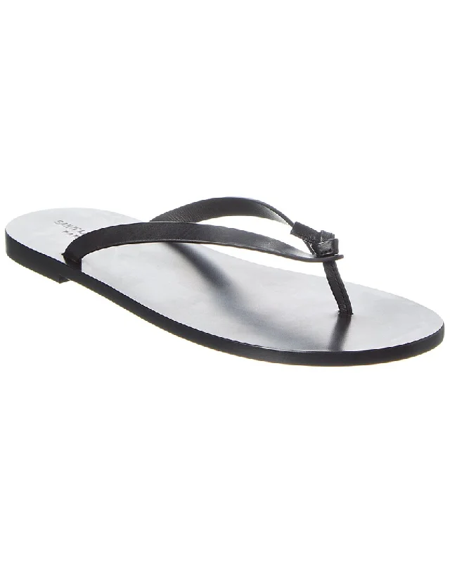 Saint Laurent Laguna Leather Flip Flop