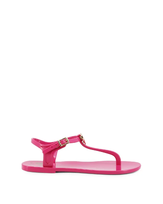 Love Moschino Ankle Strap Rubber Flip Flops