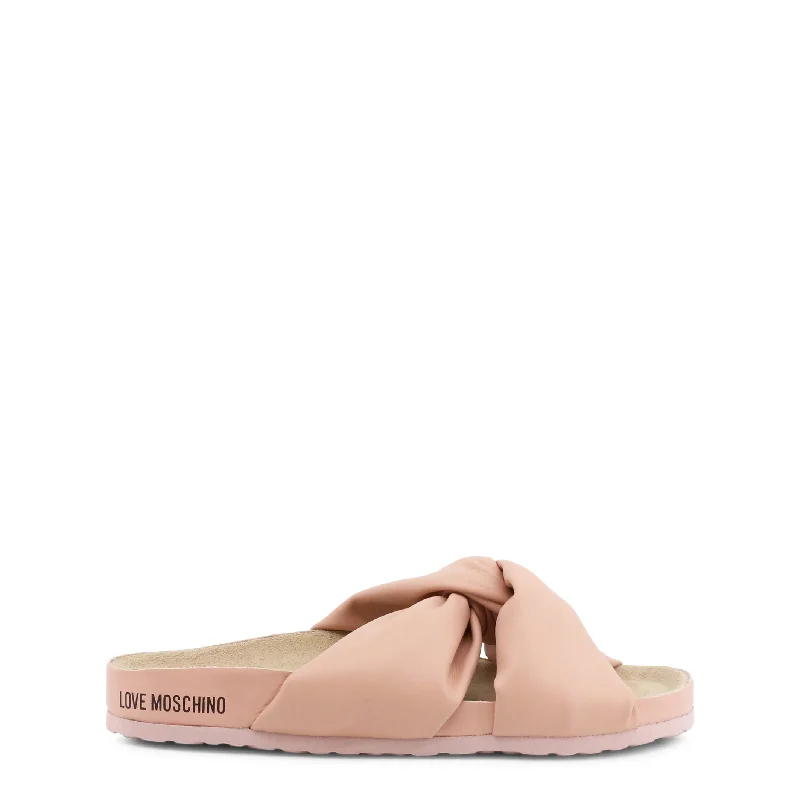 Love Moschino Sleek Synthetic Sneakers with Rubber Sole