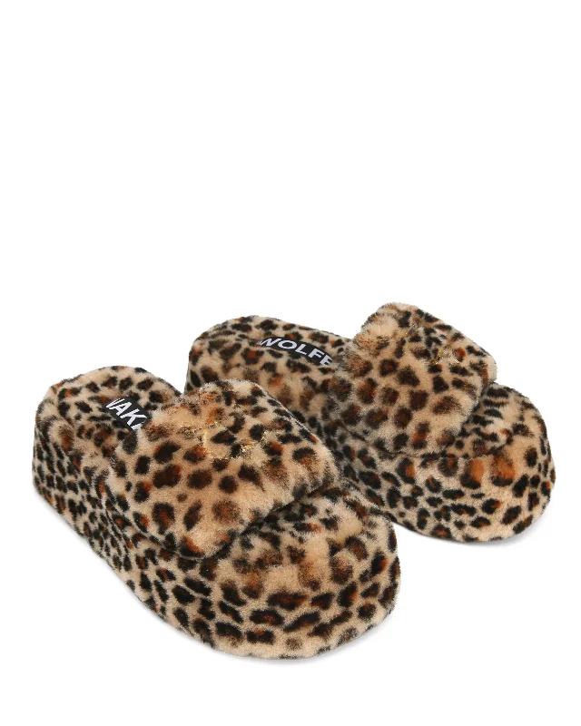 Ivy Shearling Leopard Print